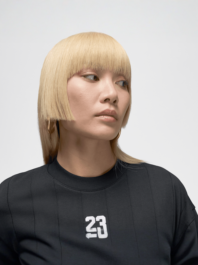 Jordan, Brooklyn Longsleeve Loose Top, black, Image 3 of 6