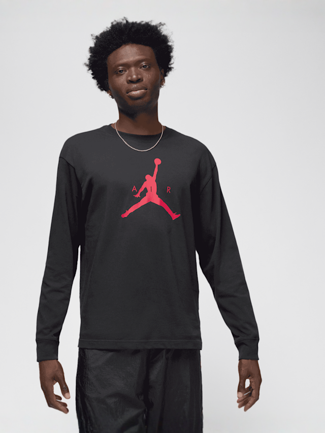 Jordan, Jumpman Long Sleeve High-Brand-Read Tee, black, Image 1 of 5
