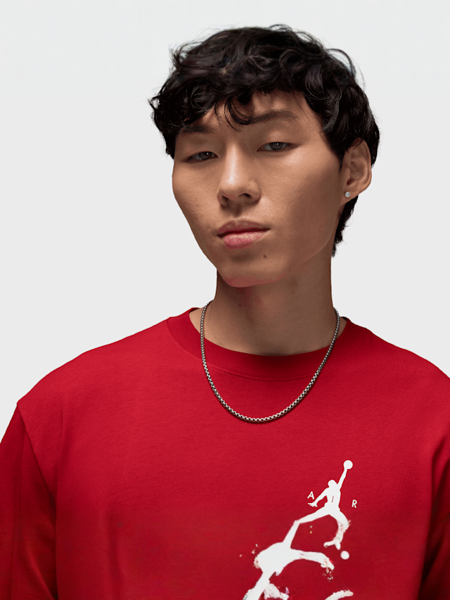 Jordan, M J JUMPMAN SS LBR TEE gym red/white, red, Image 3 of 5
