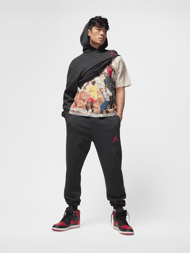 Jordan, M J JUMPMAN FLC PANT gym red/white, black, Image 6 of 6