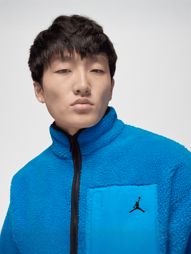 Jordan, Flight Mountainside Sherpa Jacket, blue, Image 3 of 6
