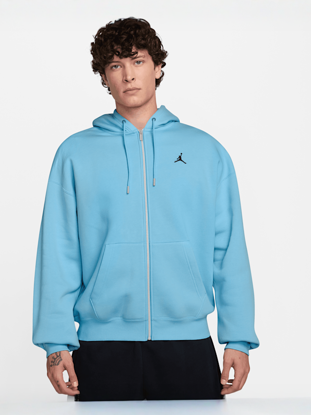 Jordan, Brooklyn Fleece Oversized Full-Zip Hoodie, blue, Image 1 of 3