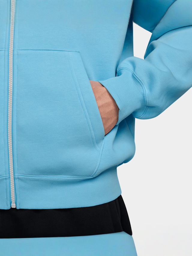 Jordan, Brooklyn Fleece Oversized Full-Zip Hoodie, blue, Image 3 of 3