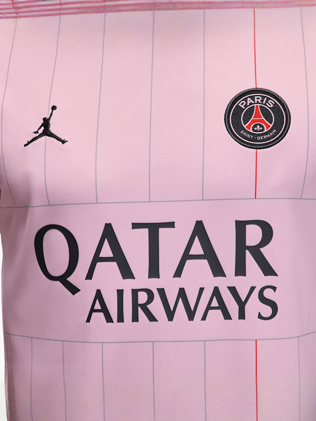 Jordan, Paris Saint-Germain Academy Pro Fourth Dri-FIT Soccer Pre-Match Top, light pink, Image 4 of 5