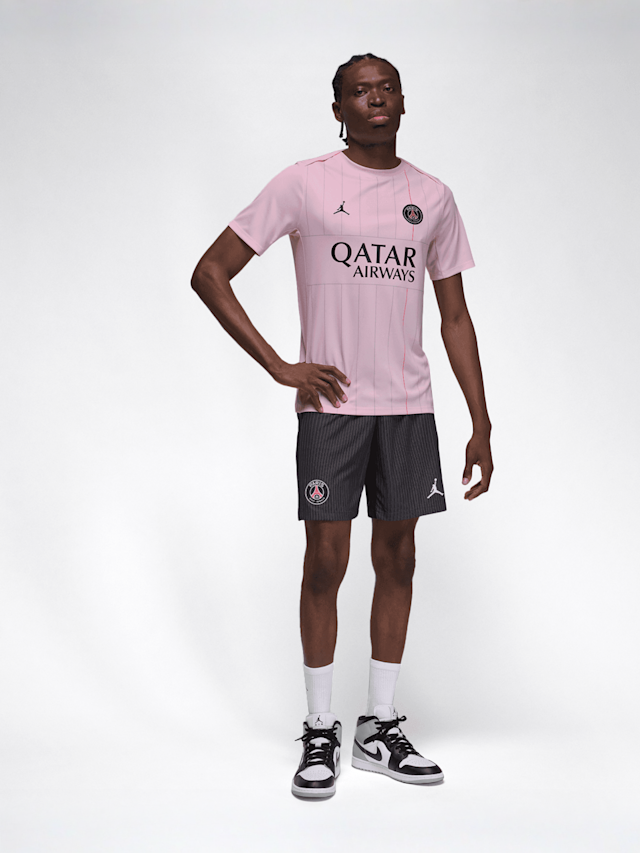 Jordan, Paris Saint-Germain Academy Pro Fourth Dri-FIT Soccer Pre-Match Top, light pink, Image 5 of 5