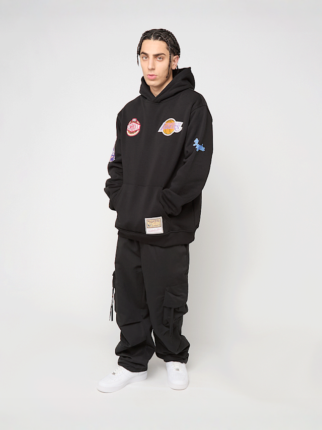 Mitchell & Ness, NBA Black Out Collection Hoodie Los Angeles Lakers, zwart, Afbeelding 9 van 9