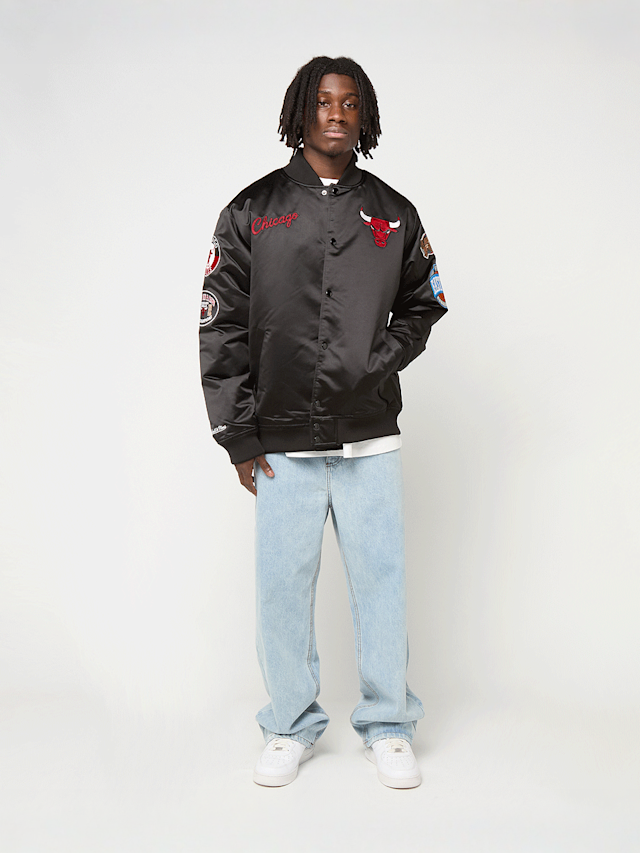 Mitchell & Ness, Black Out Satin Jacket Chicago Bulls, zwart, Afbeelding 7 van 7