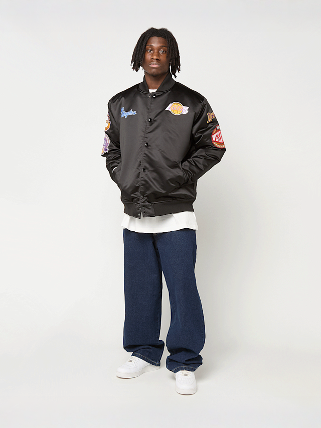 Mitchell & Ness, Black Out Satin Jacket Los Angeles Lakers, zwart, Afbeelding 7 van 7