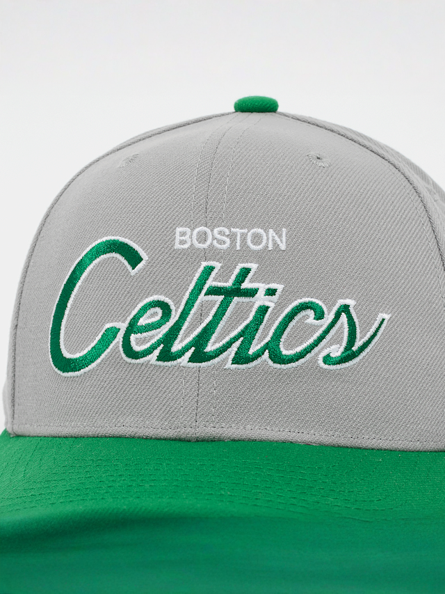 Mitchell & Ness, Team Script 2.0 Pro Snapback HWC NBA Boston Celtics, grijs, Afbeelding 4 van 4