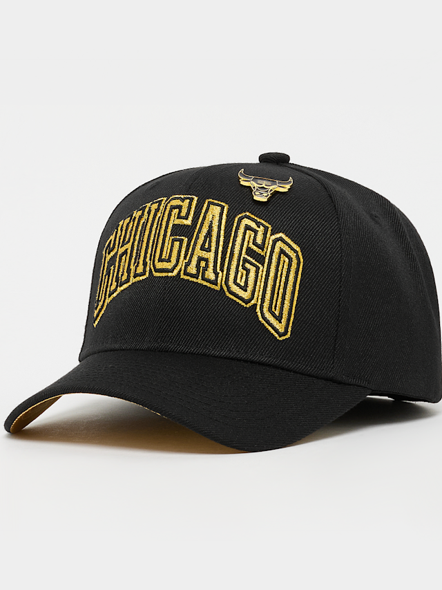 Mitchell & Ness, Pinned Gold Pro Snapback NBA Chicago Bulls, zwart, Afbeelding 1 van 4