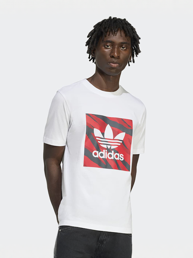 adidas Originals, Camo Cube Tee, wit, Afbeelding 1 van 4