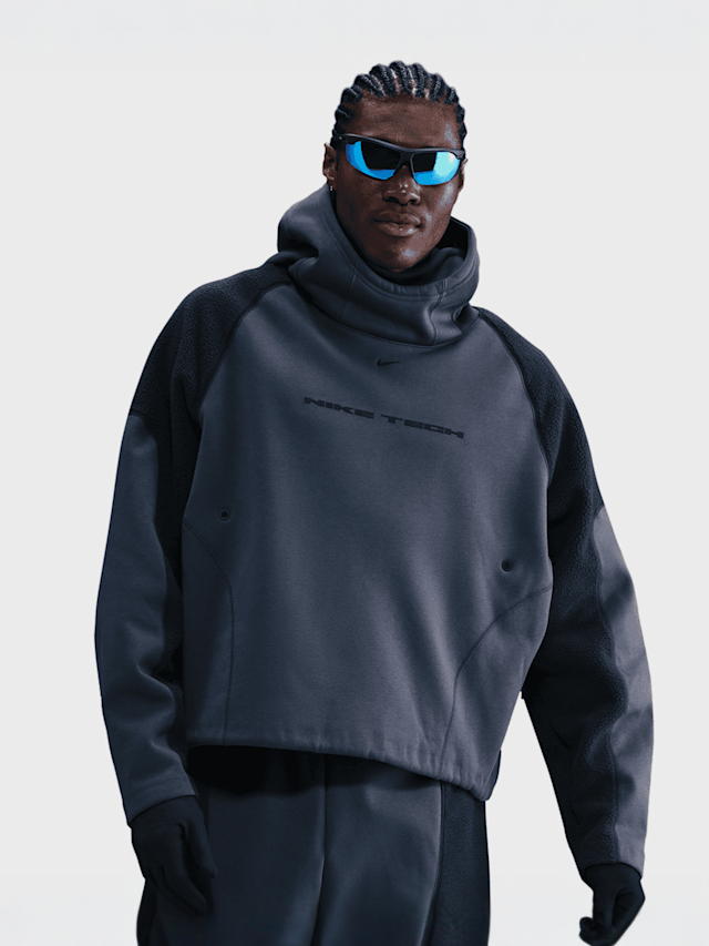 Nike, Tech Boreas Oversized Hoodie, blue, Image 1 of 8