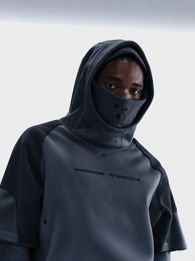 Nike, Tech Boreas Oversized Hoodie, blue, Image 3 of 8