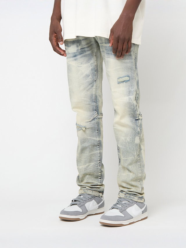 Smoke Rise, Crystal Effect Washed Jeans, blauw, Afbeelding 1 van 5