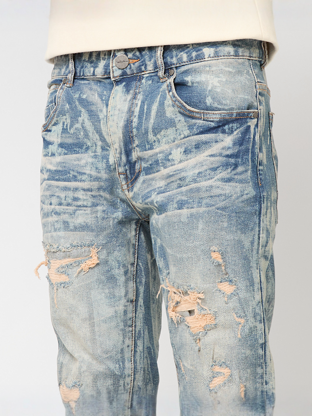 Smoke Rise, HEAVY LASER EFFECT JEANS TAYLOR BLUE, blue, Image 3 of 5