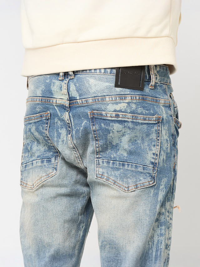 Smoke Rise, HEAVY LASER EFFECT JEANS TAYLOR BLUE, blue, Image 4 of 5