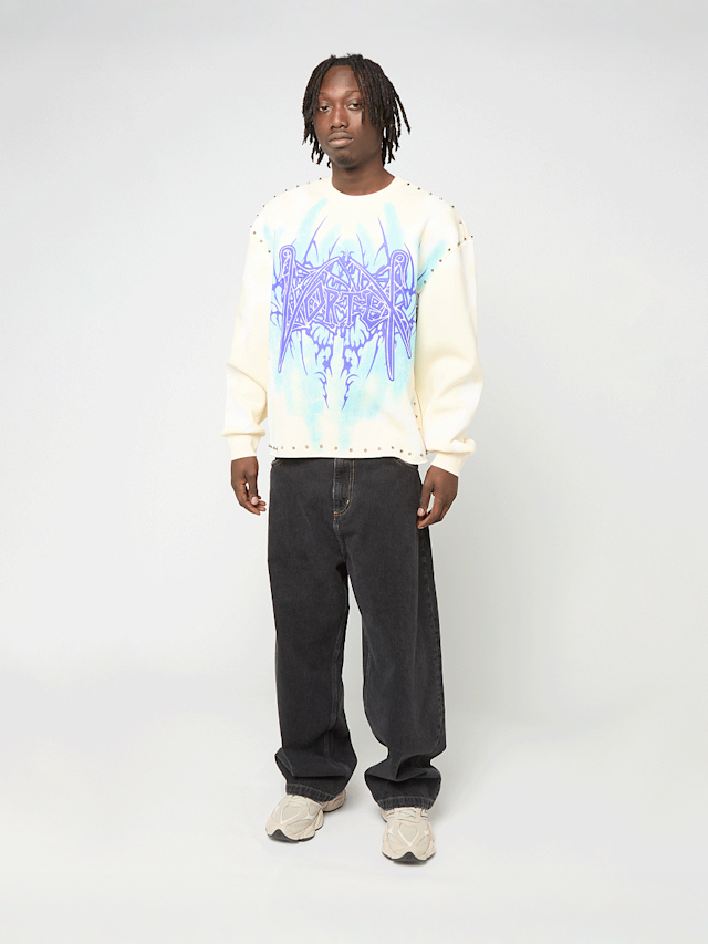 Smoke Rise, Ascended Studded Fleece Crewneck, beż, Obraz 4 z 4