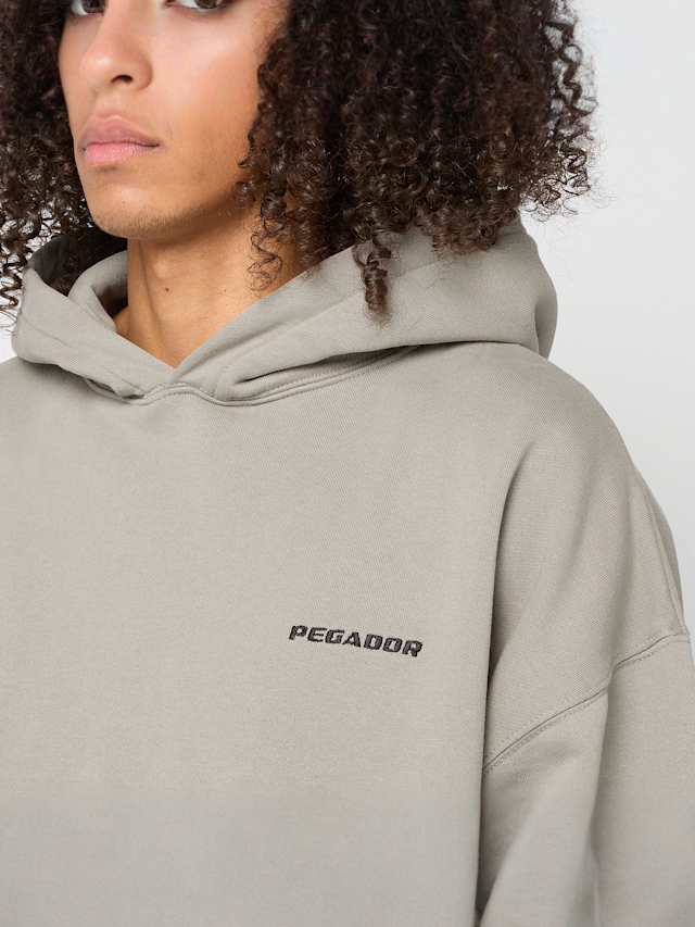 Pegador, LOGO OVERSIZED HOODIE WASHED BLACK, beige, Image 3 of 4