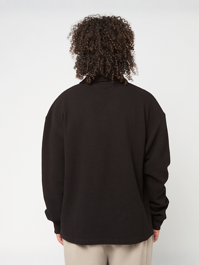 Pegador, Signar Waffle Polo Longsleeve, black, Image 2 of 4