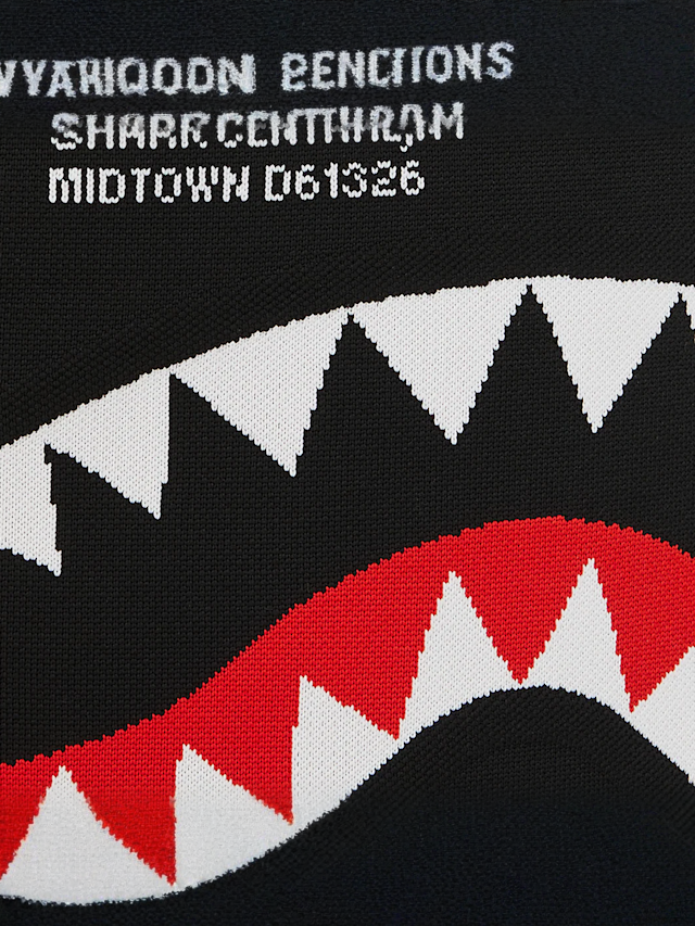 SPRAYGROUND, Shark Central Knit Backpack, black, Image 8 of 8