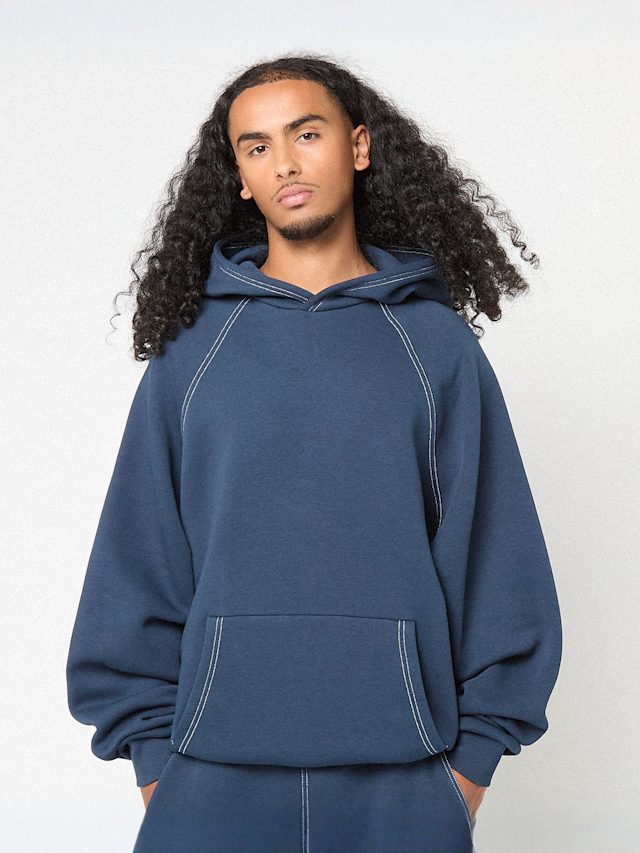 125mm x SNIPES, Small Logo Essential Oversized Hoodie, blauw, Afbeelding 2 van 7