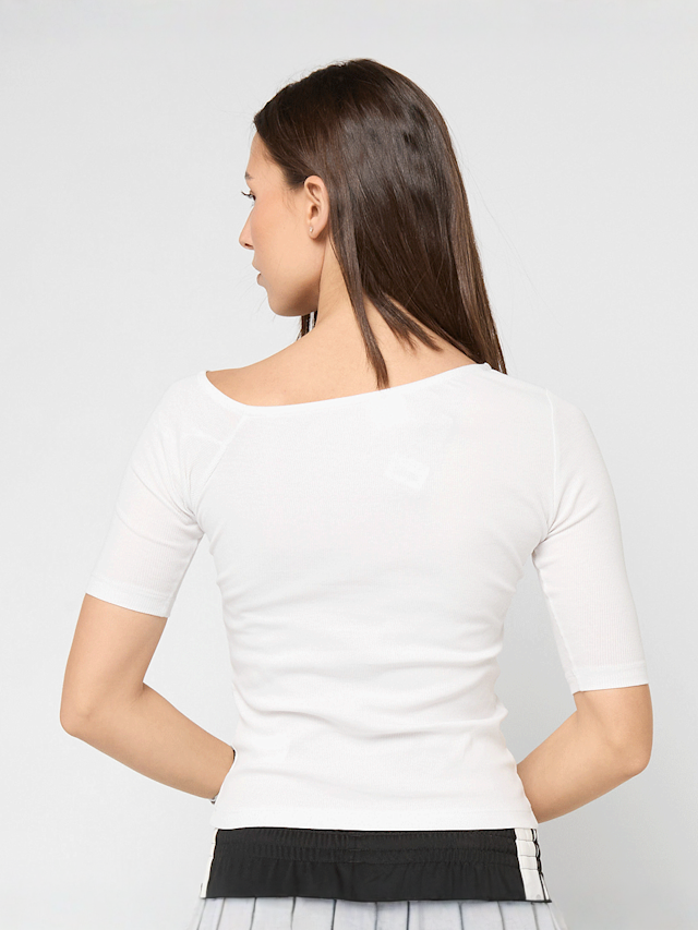 Urban Classics, Organic Asymmetric Rib Tee, white, Image 2 of 3