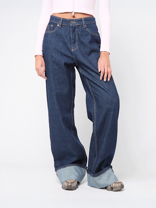 Karl Kani, Signature Rinsed Straight Leg Denim Pants, blue, Image 1 of 5