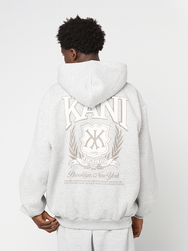 Karl Kani, Kani Script Emblem Zip Hoodie, grey, Image 1 of 5