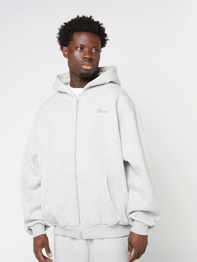 Karl Kani, Kani Script Emblem Zip Hoodie, grey, Image 2 of 5