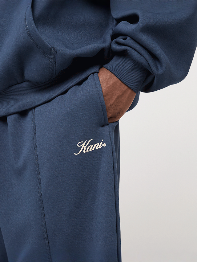 Karl Kani, Kani Script Straight Leg Sweatpants, blauw, Afbeelding 3 van 5
