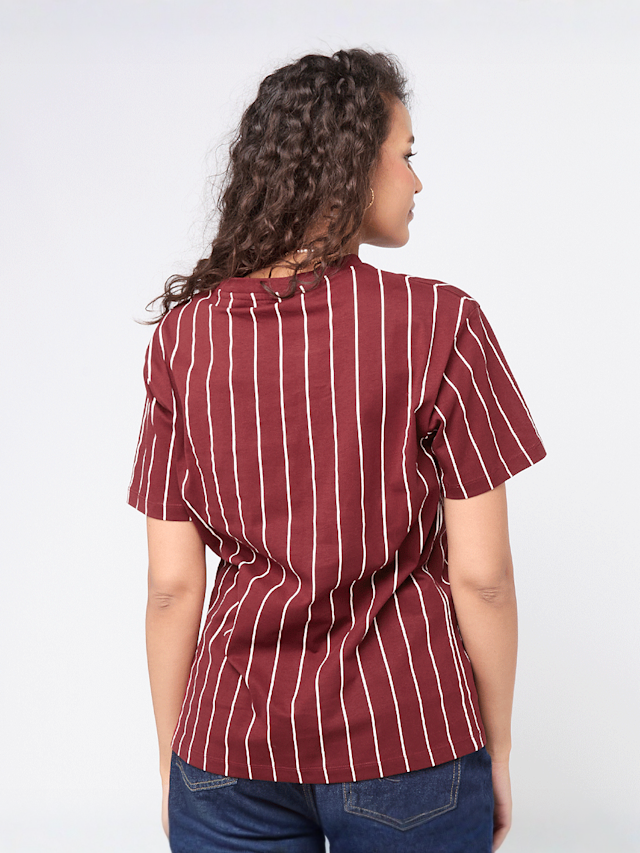 Karl Kani, Small Signature Essential Pinstripe Oversized Tee, rood, Afbeelding 2 van 4