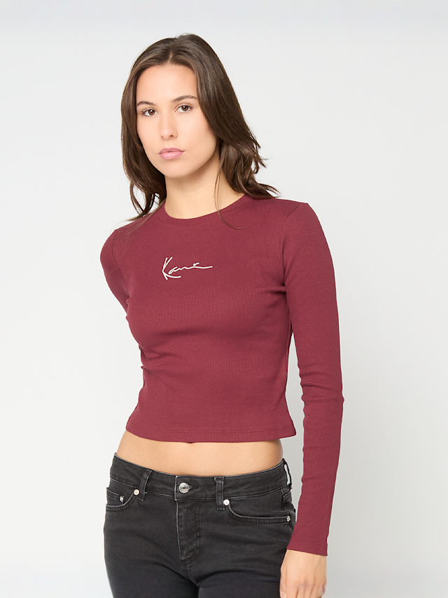 Karl Kani, Small Signature Short Rib LS, red, Image 1 of 4