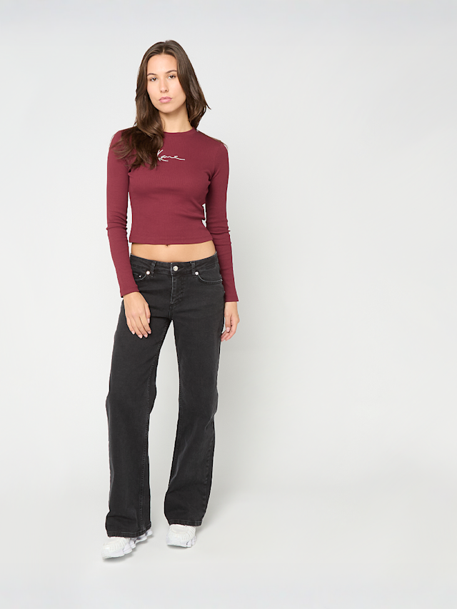 Karl Kani, Small Signature Short Rib LS, red, Image 4 of 4