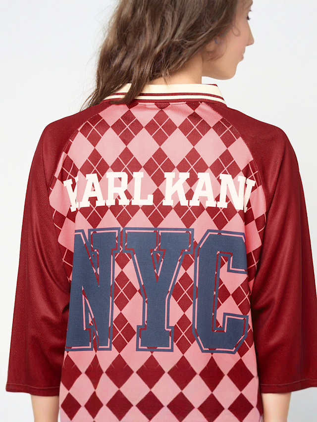 Karl Kani, Script Mesh Print Jersey Longsleeve, multicolor, Afbeelding 4 van 5