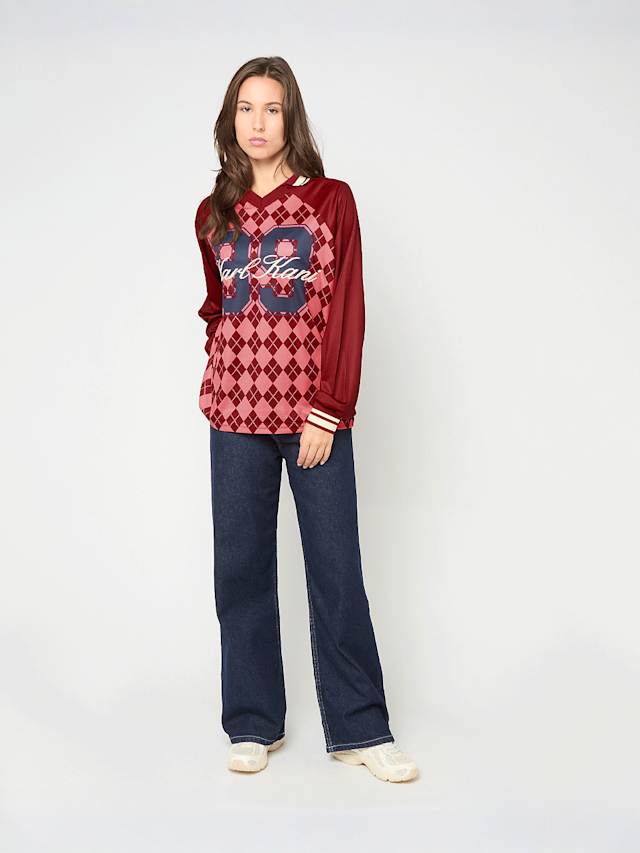 Karl Kani, Script Mesh Print Jersey Longsleeve, multicolor, Afbeelding 5 van 5