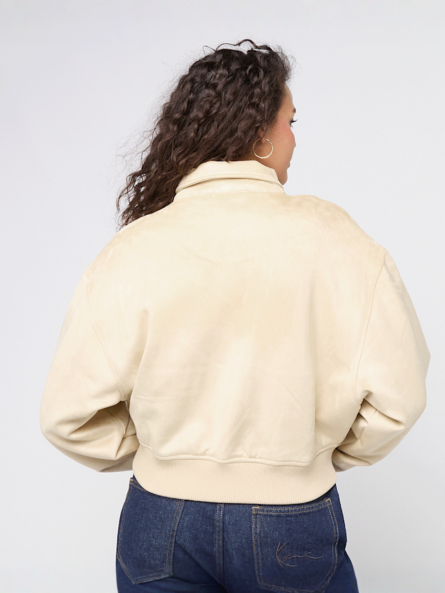 Karl Kani, Signature Faux Suede OS Bomber Jacket, beige, Image 2 of 4
