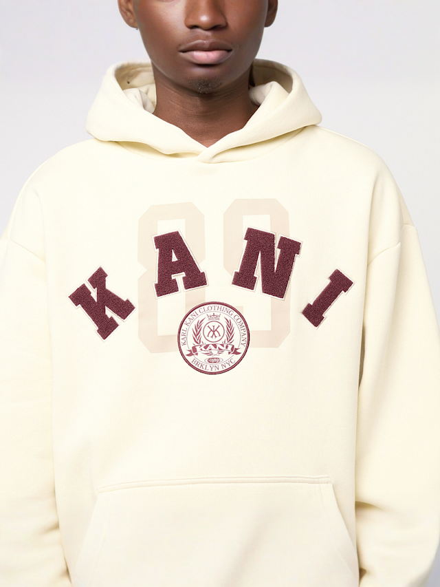 Karl Kani, College 89 Oversize Hoodie, beige, Image 3 of 4