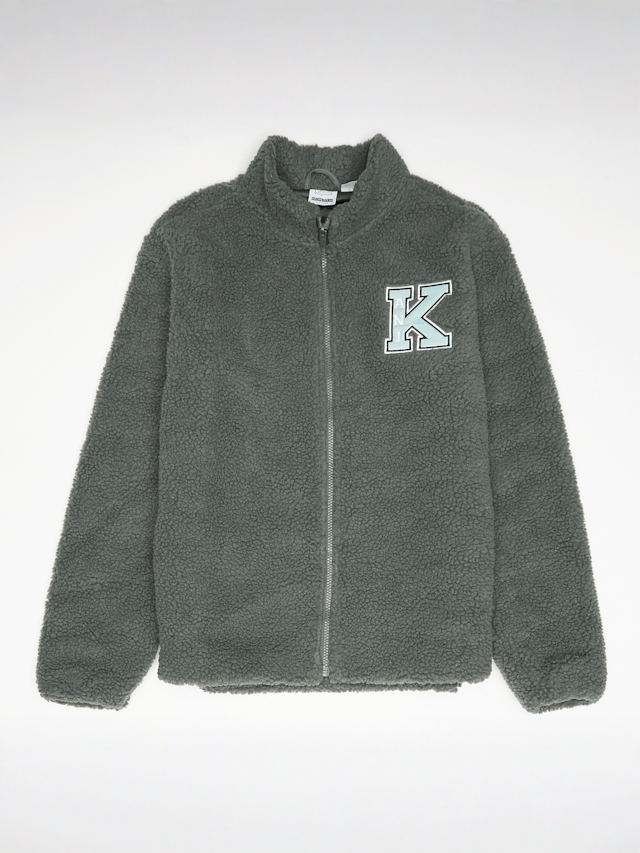 Karl Kani, Retro Patch Teddy Trackjacket Junior, grijs, Afbeelding 1 van 4