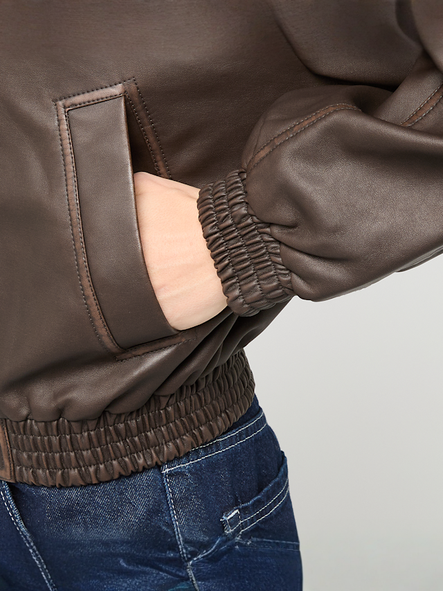 Decibel, Oversized Cropped Jacket, bruin, Afbeelding 3 van 4