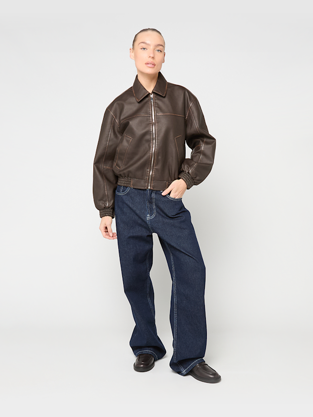 Decibel, Oversized Cropped Jacket, bruin, Afbeelding 4 van 4