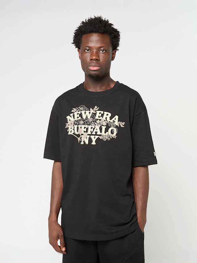 New Era, NEW ERA FLORAL OS TEE NEW ERA BLK, black, Image 1 of 5