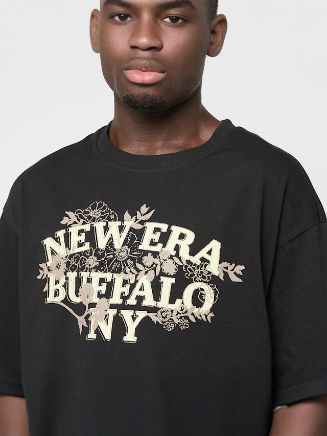 New Era, NEW ERA FLORAL OS TEE NEW ERA BLK, black, Image 3 of 5
