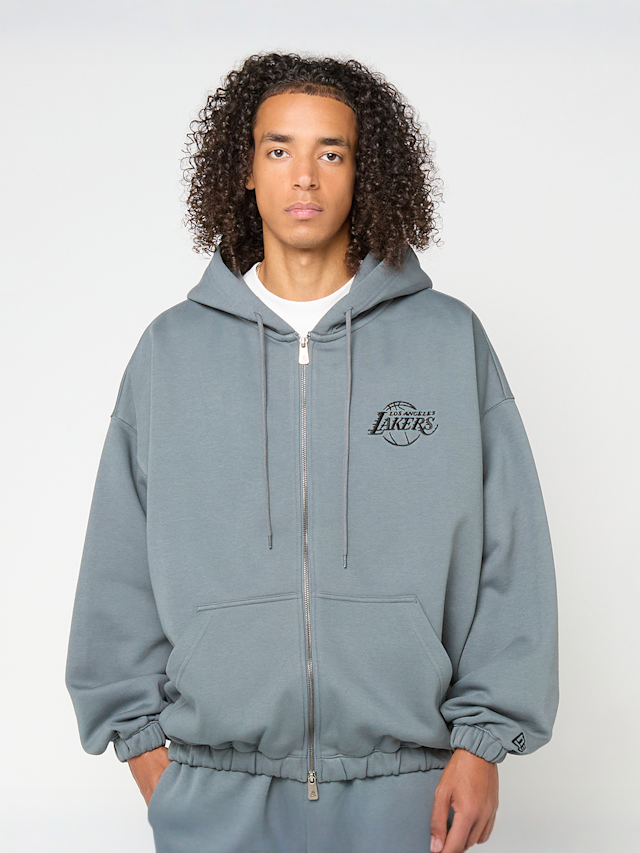 New Era, NBA LINEAR OS ZT HOODIE LOS ANGELES LAKERS SPG, blue, Image 2 of 5