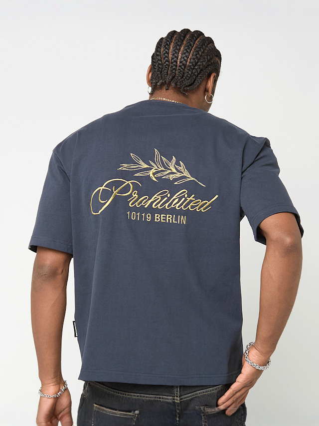 Prohibited, Leaf Tee, niebieski, Obraz 1 z 5