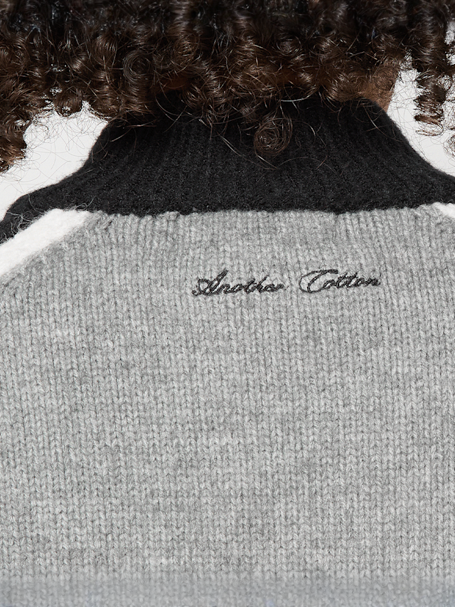 Another Cotton Lab, Another Zip Knit Cardigan, grey, Image 4 of 6