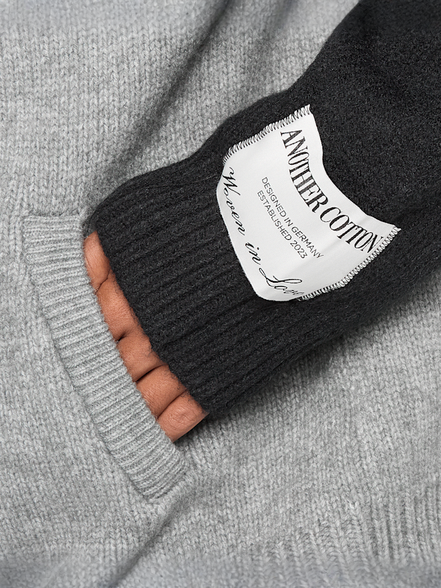 Another Cotton Lab, Another Zip Knit Cardigan, grey, Image 5 of 6