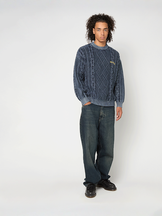 Another Cotton Lab, Another Kable Knit Sweater, blue, Image 5 of 5