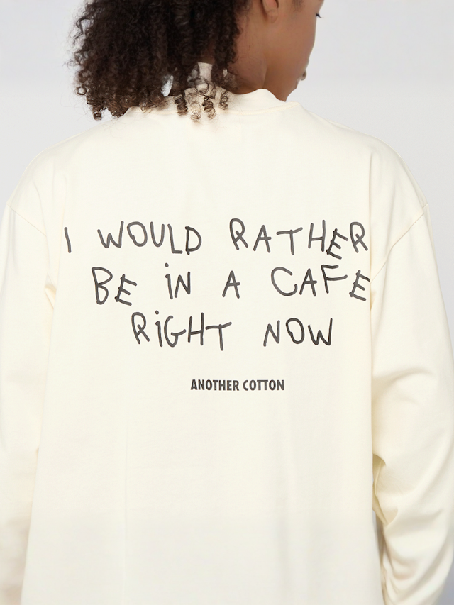 Another Cotton Lab, I Would Rather Be Longsleeve, beige, Image 4 of 5