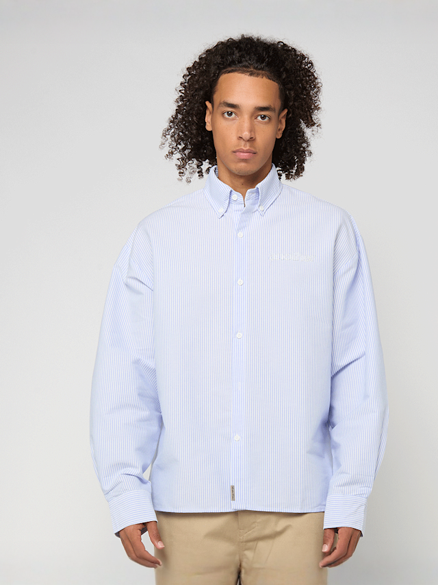Another Cotton Lab, Everyday Oxford Shirt, blauw, Afbeelding 1 van 6
