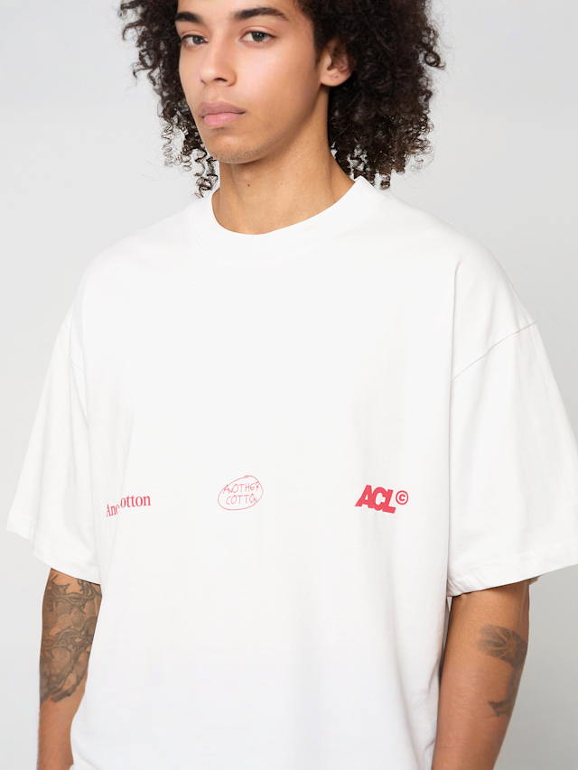 Another Cotton Lab, Doing Nothing T-Shirt, wit, Afbeelding 3 van 5